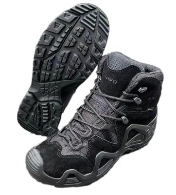 BLACK OF BE-LOWA COMBAT MILITARY LIGHTWEIGHT BOOTS MID-CUT