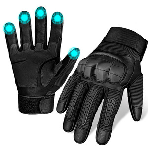 BLACK LEATHER OF BE-16 MILITARY TACTICAL COMBAT GLOVES