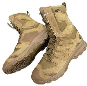 KHAKI OF BE-SALOMON COMBAT MILITARY LIGHTWEIGHT BOOTS HIGH-CUT WATERPROOF