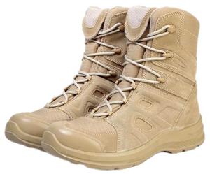 KHAKI OF BE-HANKS COMBAT MILITARY LIGHTWEIGHT BOOTS HIGH-CUT WATERPROOF