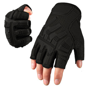 BLACK OF BE-S14 MILITARY TACTICAL COMBAT GLOVES