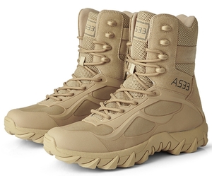 SAND/BLACK BE-A533 OF MILITARY TACTICAL BOOT HIGH-CUT