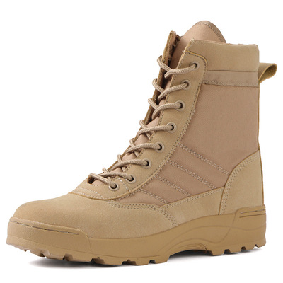 KHAKI OF BE-SWAT COMBAT MILITARY LIGHTWEIGHT BOOTS