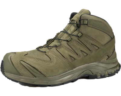 GREEN OF BE-SALOMON COMBAT MILITARY LIGHTWEIGHT BOOTS MID-CUT