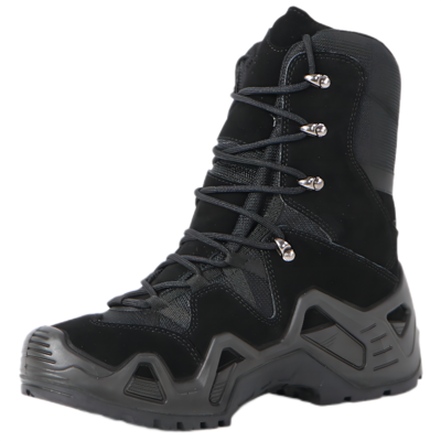 BLACK OF BE-LOWA COMBAT MILITARY LIGHTWEIGHT BOOTS HIGH-CUT