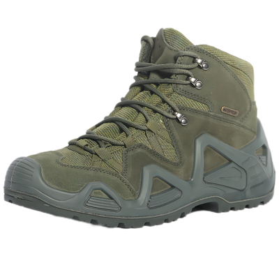 GREEN OF BE-LOWA COMBAT MILITARY LIGHTWEIGHT BOOTS MID-CUT