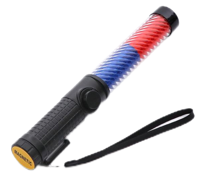 BLUE & RED LED OF MILITARY TRAFFIC BATON WITH WHISTLE/BOTTOM MAGNET WATERPROOF