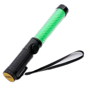 GREEN &nbsp;LED OF MILITARY TRAFFIC BATON WITH WHISTLE/BOTTOM MAGNET WATERPROOF
