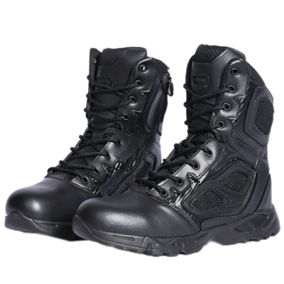 BLACK LEATHER OF BE-MAG COMBAT MILITARY LIGHTWEIGHT BOOTS